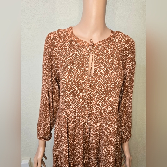 Impressions Women size Sm Baby Doll Dress Cottagecore Flowy Romantic Long Sleeve - Picture 2 of 9